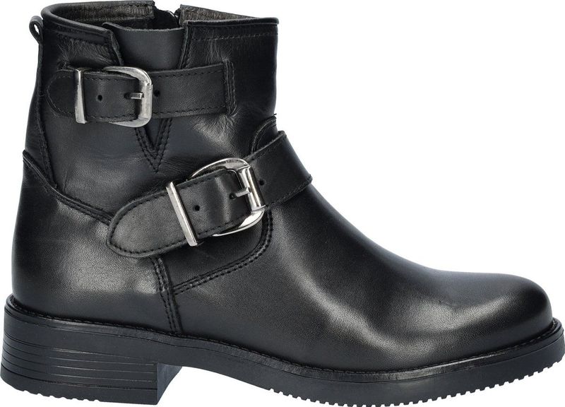 Nelson leren bikerboots zwart