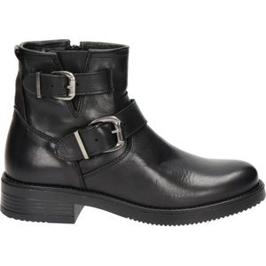 Nelson Leren Bikerboots Zwart