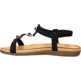 Dolcis - Dames Sandalen - Zwart - Imitatieleer - Zacht Foam Voetbed