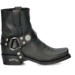 Sendra - 13857 Blues Strong - Bikerboots - Zwart - Nubuckleer