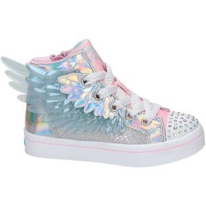 Skechers Twinkle Toes hoge sneakers met lichtjes zilver