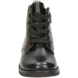 Nelson Kids Leren Veterboots Zwart