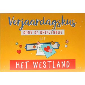 Kaart - Groeten uit - Verjaardagskus door de brievenbus uit het Westland - GRD026