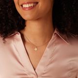 Lucardi Dames Hanger Klaver - 14 Karaat Geelgoud