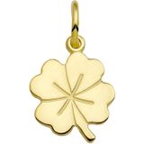 Lucardi Dames Hanger Klaver - 14 Karaat Geelgoud