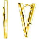 Lucardi - Oorbellen - Goudkleurig - Goldplated - Echt Zilver