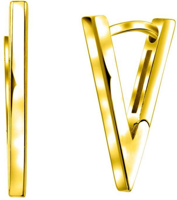 Lucardi - Oorbellen - Goudkleurig - Goldplated - Echt Zilver