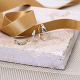 Lucardi - Ring - Geelgoud - 14 Karaat - Met Saffier en Diamant 0,11ct