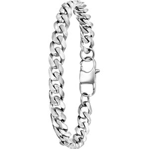 Lucardi Jongens - Armband met plating - Cadeau - Staal - Zilverkleurig
