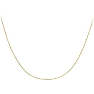 Lucardi Dames Ketting gourmet schakel diamond cut 9 karaat Ketting Geelgoud