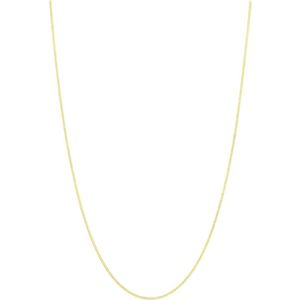 Lucardi Dames Ketting Diamond Cut - 9 Karaat - Ketting - Cadeau - 42 cm - Geelgoud
