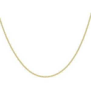 Lucardi Dames Ketting gourmet - 9 karaat - Ketting - Cadeau - 50 cm - Geelgoud