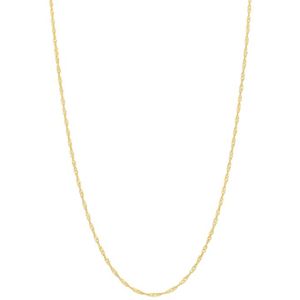 Lucardi Dames Ketting gourmet twist - 9 karaat - Ketting - Cadeau voor vrouwen - 50 cm - Geelgoud