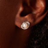 Lucardi - Oorbellen - Zilverkleurig - Echt Zilver - Zoetwaterparel en Zirkonia