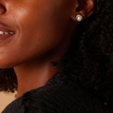 Lucardi - Oorbellen - Zilverkleurig - Echt Zilver - Zoetwaterparel en Zirkonia