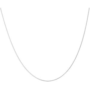 Lucardi Dames Ketting schakel slang - Echt Zilver - Ketting - Cadeau - 42 cm - Zilverkleurig