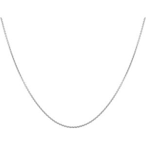 Lucardi Dames Ketting Schakel - Echt Zilver - 38 cm - Zilverkleurig