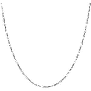 Lucardi Dames Ketting schakel - Echt Zilver - Ketting - Cadeau - 60 cm - Zilverkleurig
