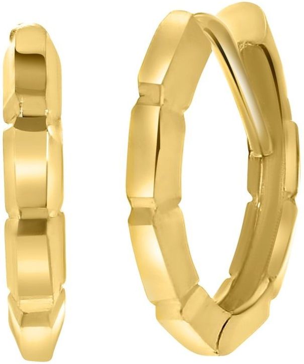 Lucardi Dames Oorbellen fantasie - Oorbellen - Cadeau - 14 Karaat Goud - Geelgoud