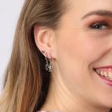 Lucardi Dames Oorbellen dots Bali - Oorbellen - Cadeau - Echt Zilver - Zilverkleurig