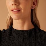 Lucardi Dames Oorbellen dots Bali - Oorbellen - Cadeau - Echt Zilver - Zilverkleurig