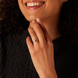 Lucardi Dames ring ovaal met zirkonia - Ring - Cadeau voor vrouwen - 14 Karaat Goud - Geelgoud