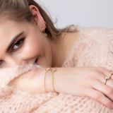 Lucardi - Oorbellen - Bolletjes - Goudkleurig - Echt Zilver