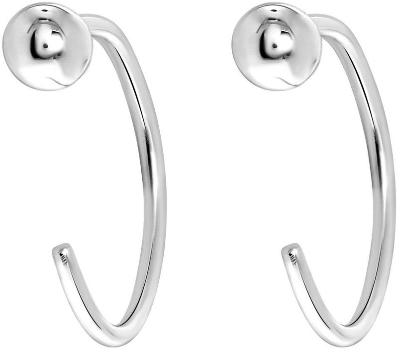 Lucardi - Oorbellen bal - Oorbellen - Echt Zilver - Zilverkleurig