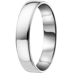 Lucardi Dames Ring glad 4mm Ring Echt Zilver Zilverkleurig