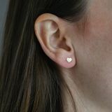 Lucardi Dames Oorbellen Hart Open/Dicht - Oorbellen - Cadeau - 9 Karaat - Geelgoud