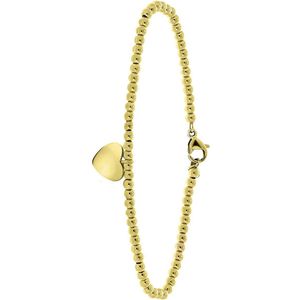 Lucardi - Armband - Hartjes - Staal met Plating