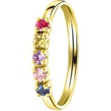 Lucardi - Ringen - Meerkleurig - 14 Karaat Goud