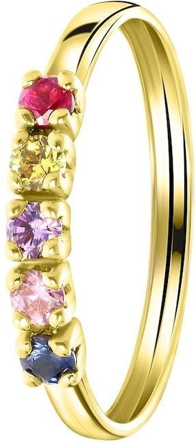 Lucardi - Ringen - Meerkleurig - 14 Karaat Goud