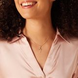 Lucardi Unisex 14 Karaat geelgouden hanger kruis - Hanger - 14 Karaat Goud - Geelgoud