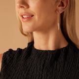 Lucardi Dames Oorbellen - Echt Zilver - Goudkleurig