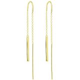 Lucardi Dames Oorbellen - Echt Zilver - Goudkleurig