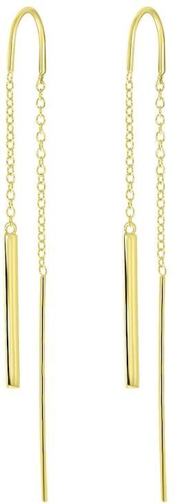 Lucardi Dames Oorbellen - Echt Zilver - Goudkleurig