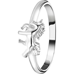 Lucardi Meisjes Kinder Ring met Plating - Dier - Cadeau - Echt Zilver - Zilverkleurig
