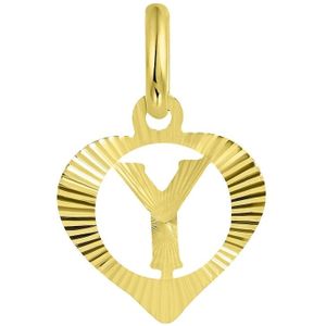 9 Karaat alfabet hanger hart