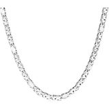 Lucardi Heren Ketting Gourmetschakel - Echt Zilver - 50 cm