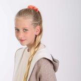 Lucardi Meisjes Oorring met Plating - Rond - Zirkonia - Cadeau - Echt Zilver - Zilverkleurig