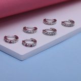 Lucardi Meisjes Oorring met Plating - Rond - Zirkonia - Cadeau - Echt Zilver - Zilverkleurig
