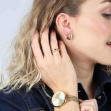 Lucardi - Oorbellen - Roseplated - Light Peach - Kristal - Staal - Goudkleurig