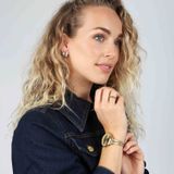 Lucardi - Oorbellen - Roseplated - Light Peach - Kristal - Staal - Goudkleurig