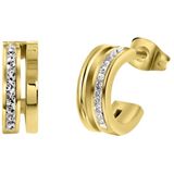 Lucardi - Oorbellen - Roseplated - Light Peach - Kristal - Staal - Goudkleurig