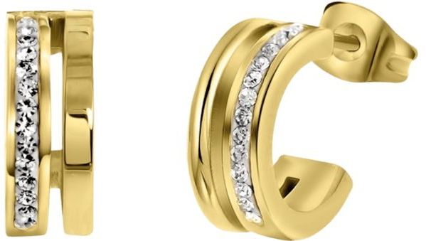 Lucardi - Oorbellen - Roseplated - Light Peach - Kristal - Staal - Goudkleurig