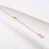 Lucardi - Armband - Goudkleurig - Echt Zilver - Geboortesteen