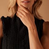 Lucardi - Armband - Echt Zilver - Goudkleurig - Geboortesteen