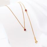 Lucardi - Armband - Echt Zilver - Goudkleurig - Geboortesteen