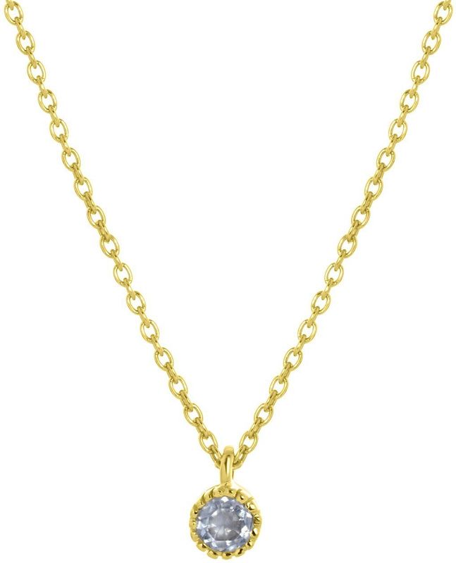 Lucardi - Dames Ketting - Goudkleurig - Echt Zilver - 45 cm